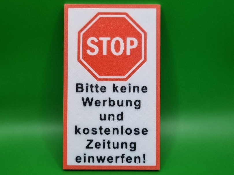 Schild "Stop keine Werbung"