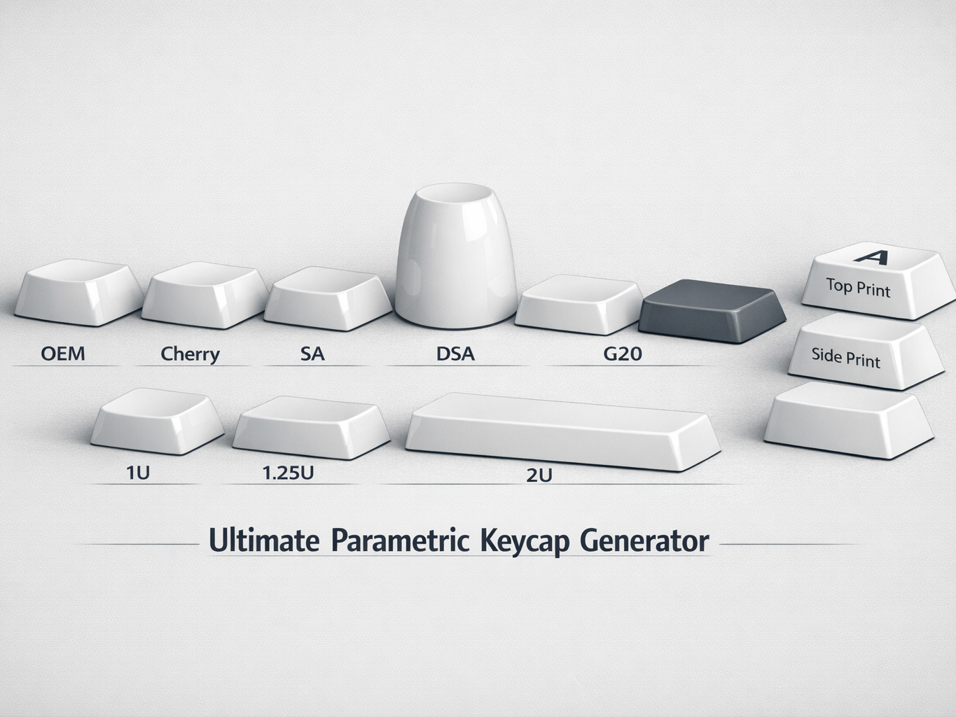Param Keycaps Generator- Multi Profiles & Lengths