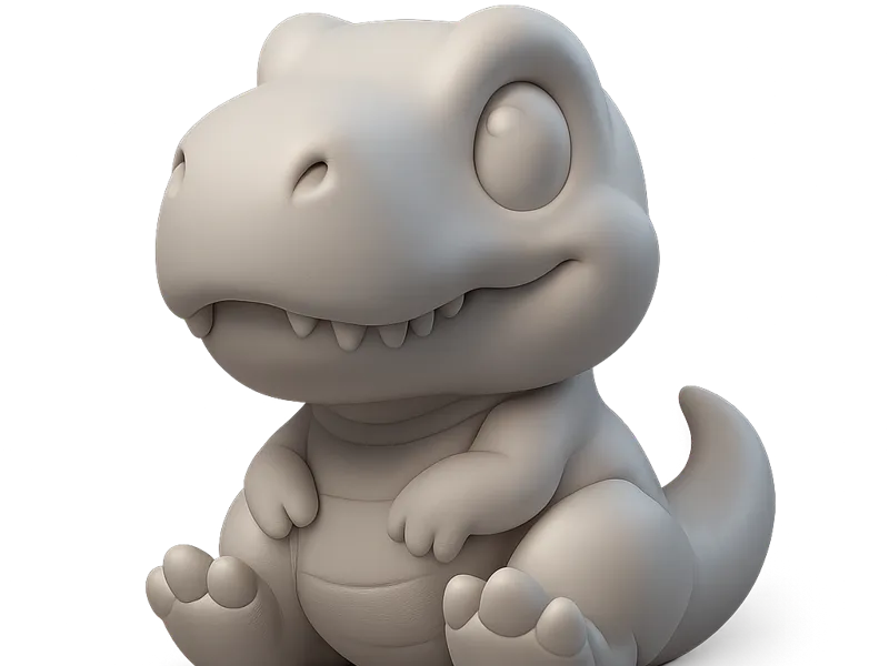 Chibi T-Rex Sitting