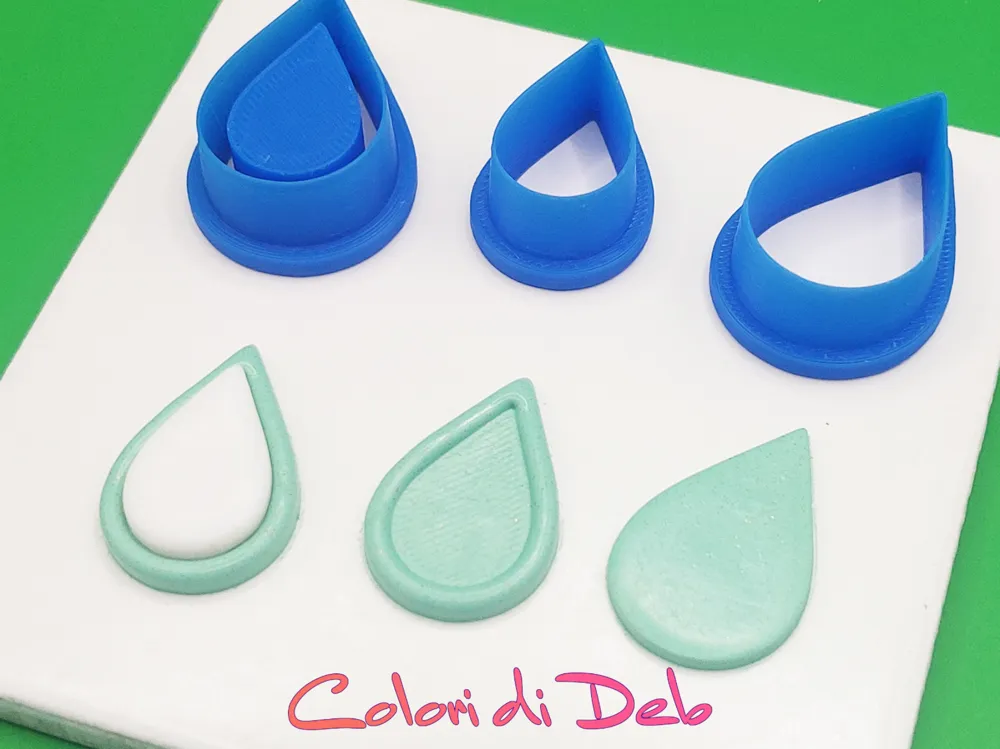 Accesorio de taller: Cutter per pasta polimerica cabochon goccia. Referencia del modelo original.
