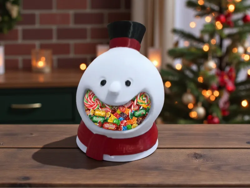 Festive Snowman Candy Bowl/Holder