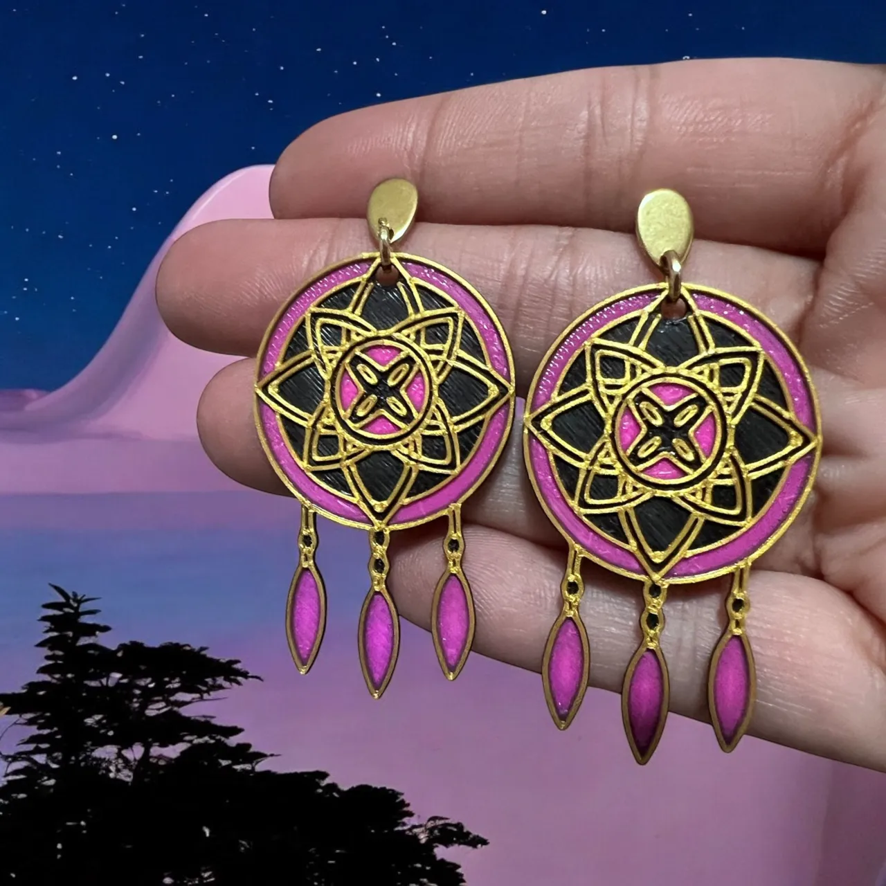 Pendientes atrapa sueños view 2