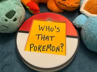 Pokemon Pokeball 3x3 Post-It Sticky Note Holder