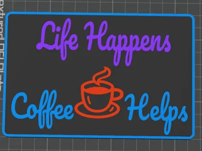 Life Happens, Coffee Helps Wall Art