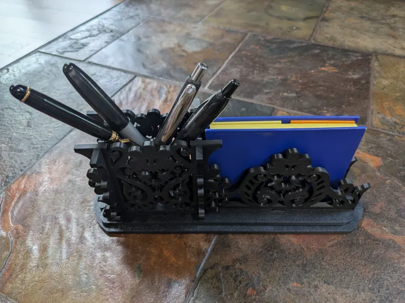 Desk organizer/easy 3D puzzle/scroll saw project 