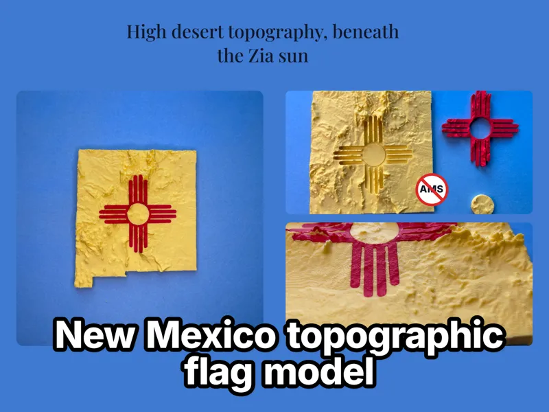 New Mexico topography flag model