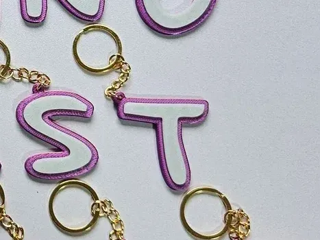 letter T keychain