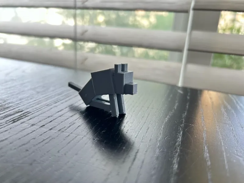 Sitting Minecraft Wolf