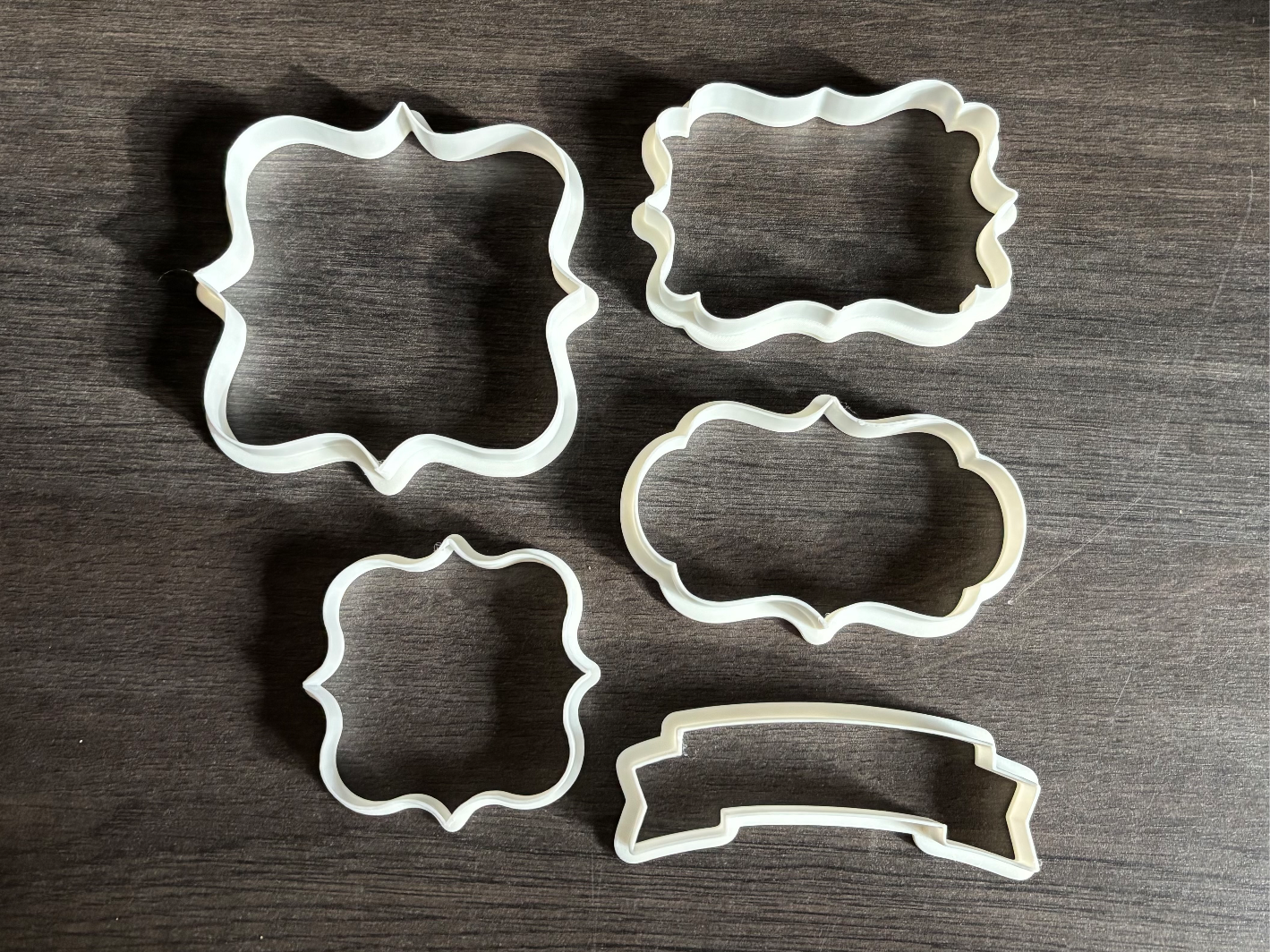 plaque cookie cutters (x5 , for A1 mini too)