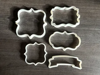 plaque cookie cutters (x5 , for A1 mini too)