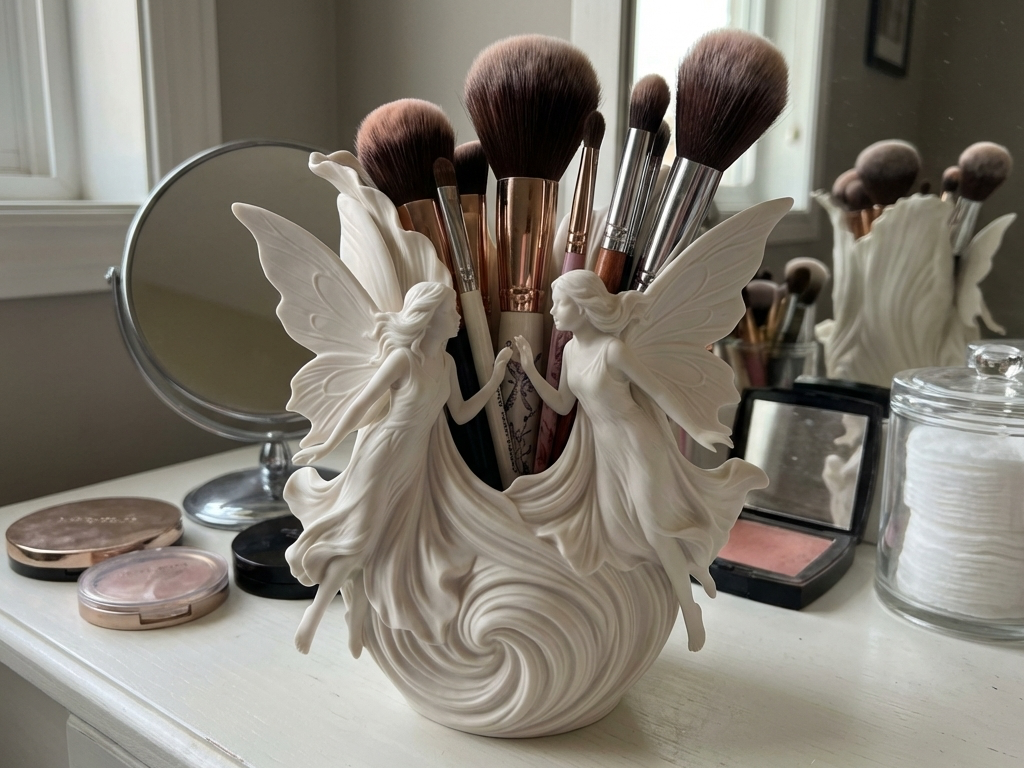 Twin Fairy Wings Makeup Brush & Vanity Organizer