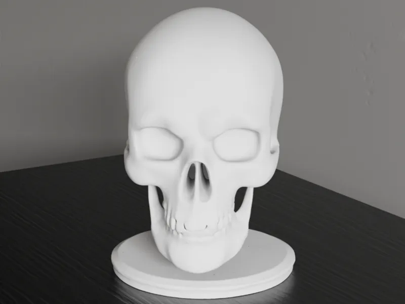 Totenkopf mit Halterung