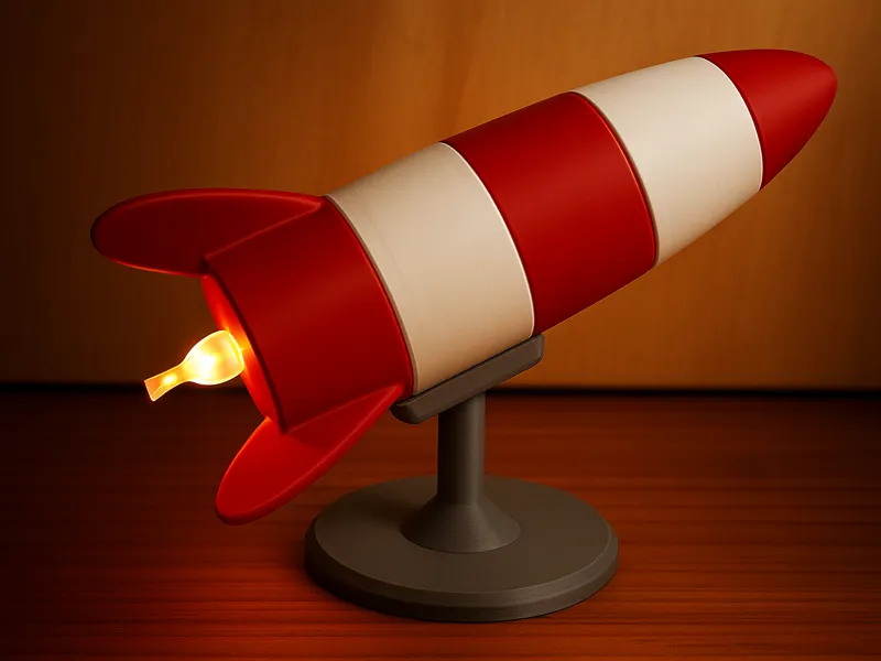 Kid's Tealight Rocket Lamp