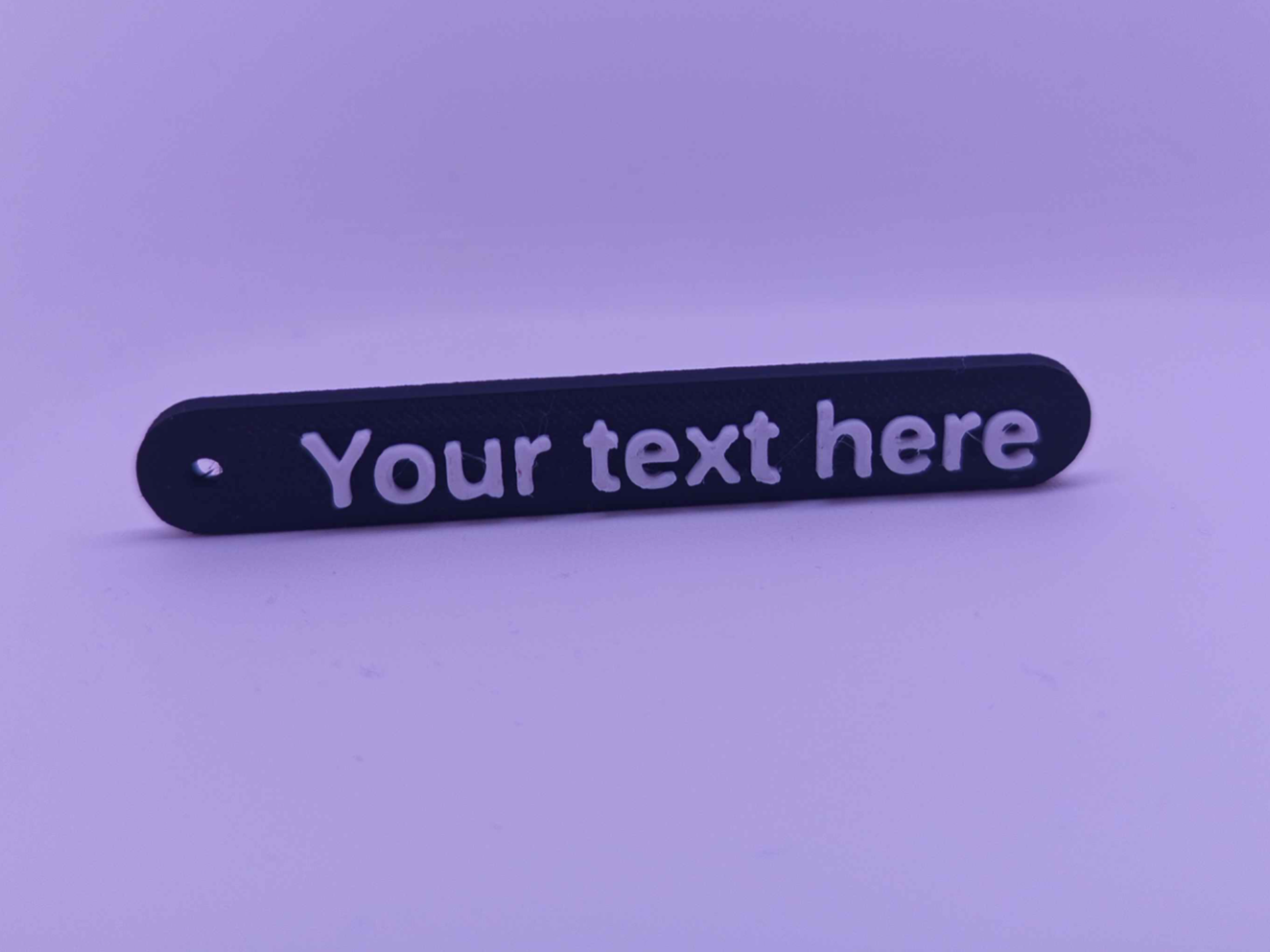 Customizable text keychain (Public Domain !!!)