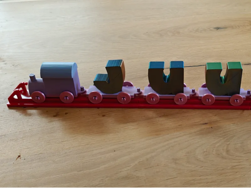 Alphabet Letter train tracks