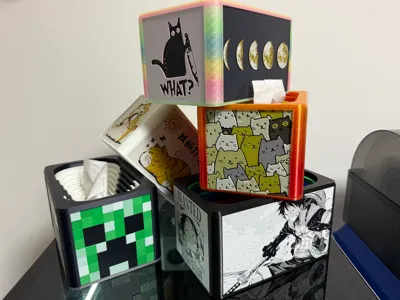 7-Ring Descending Decoratable Tissue Box
