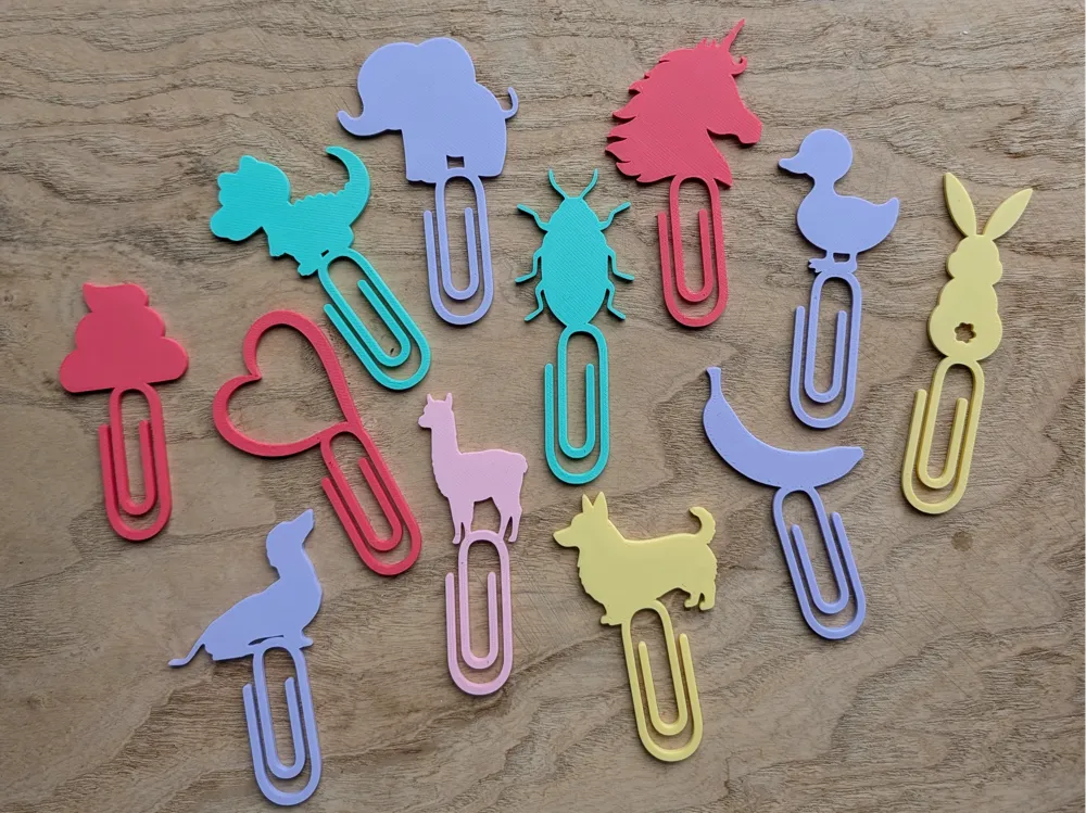 Clip o pieza de sujeción: Big Paperclips. Referencia del modelo original.