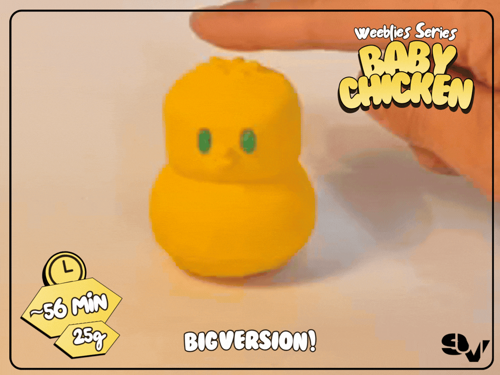 Weeblies Series - BABY CHICKEN V2 Wobble Toy NOAMS