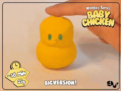 Weeblies Series - BABY CHICKEN V2 Wobble Toy NOAMS