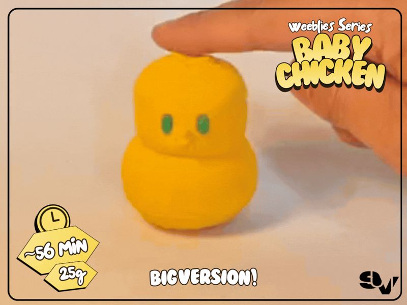 Weeblies Series - BABY CHICKEN V2 Wobble Toy NOAMS