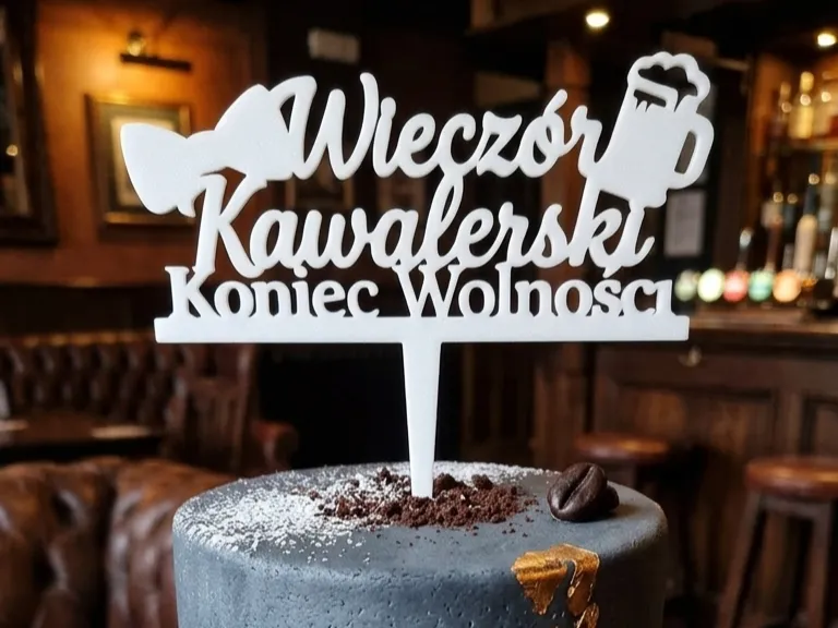 wieczór kawalerski koniec wolności topper tort