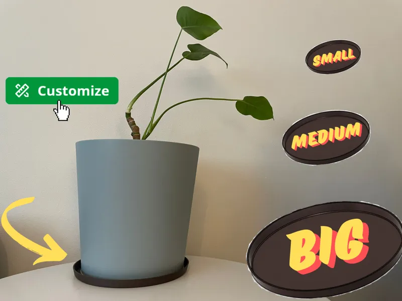Customizable Plant Plate - ANY SIZE