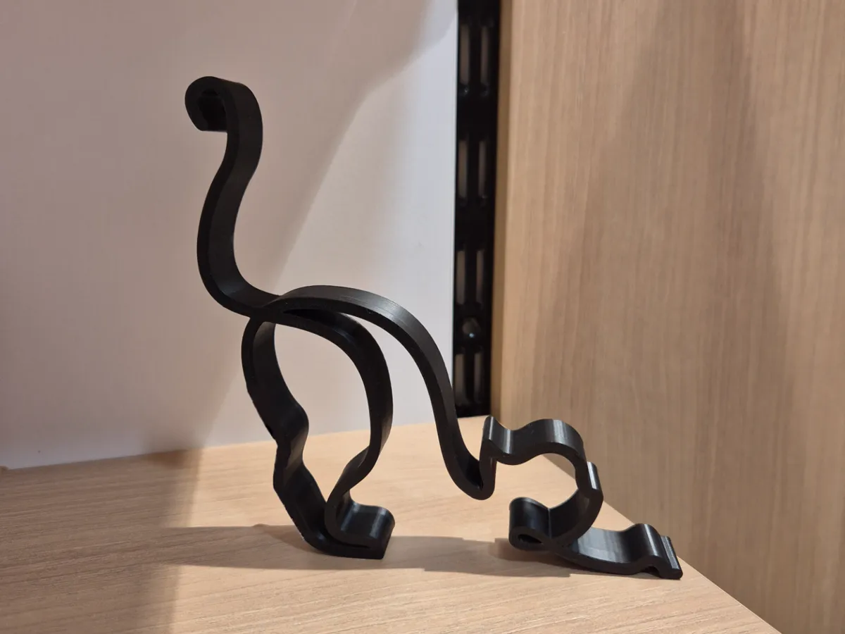 Silhouette de chat en ligne épurée