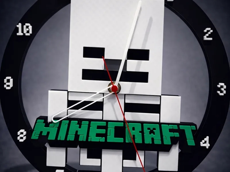 Minecraft Skeleton Clock