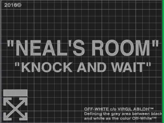 Room Sign - "OFF-WHITE"