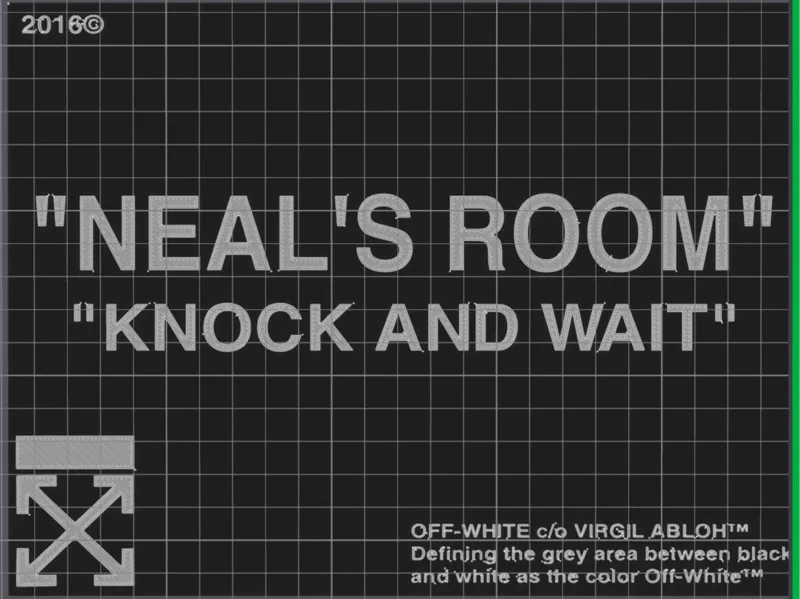 Room Sign - "OFF-WHITE"