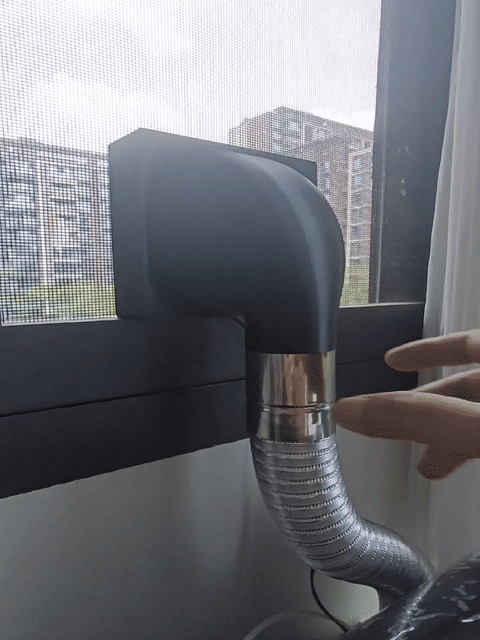 Miniatura 10 do modelo 3D 3D打印排气方案 12CM风扇 之窗户排气