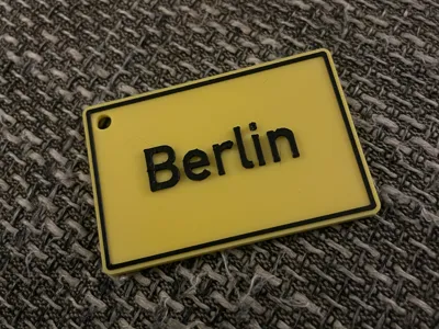 Berlin - Town Sign - 60x40x3