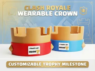 Clash Royale Wearable Crown With Trophy Milestone