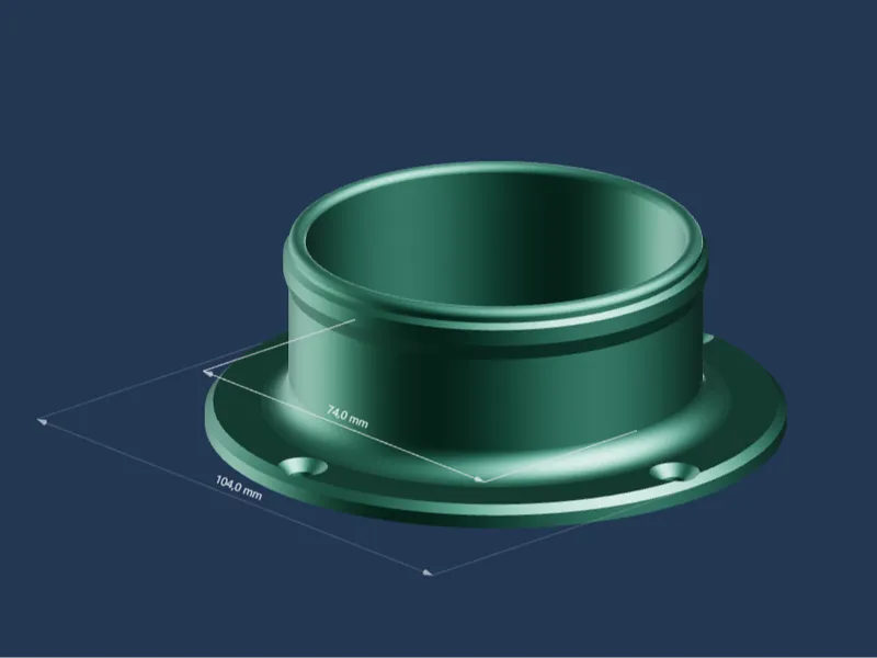 Schlauchadapter für 75mm Schlauch