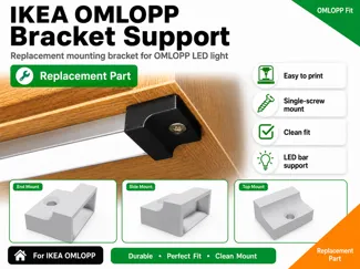 IKEA OMLOPP LED Light Bracket Replacement Support