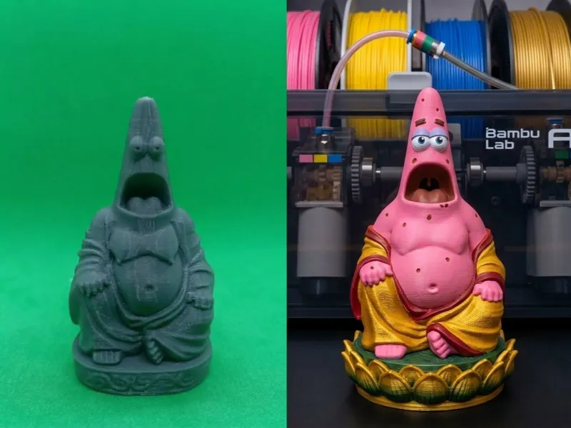 Buddha Patrick Starfish Figure SpongeBob Fan Art