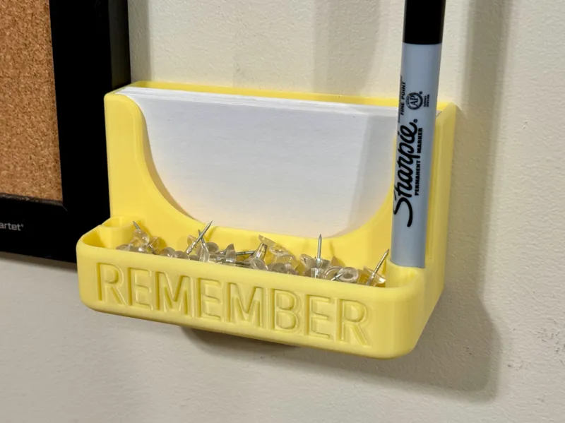 Wall mounted holder for index cards & thumbtacks!