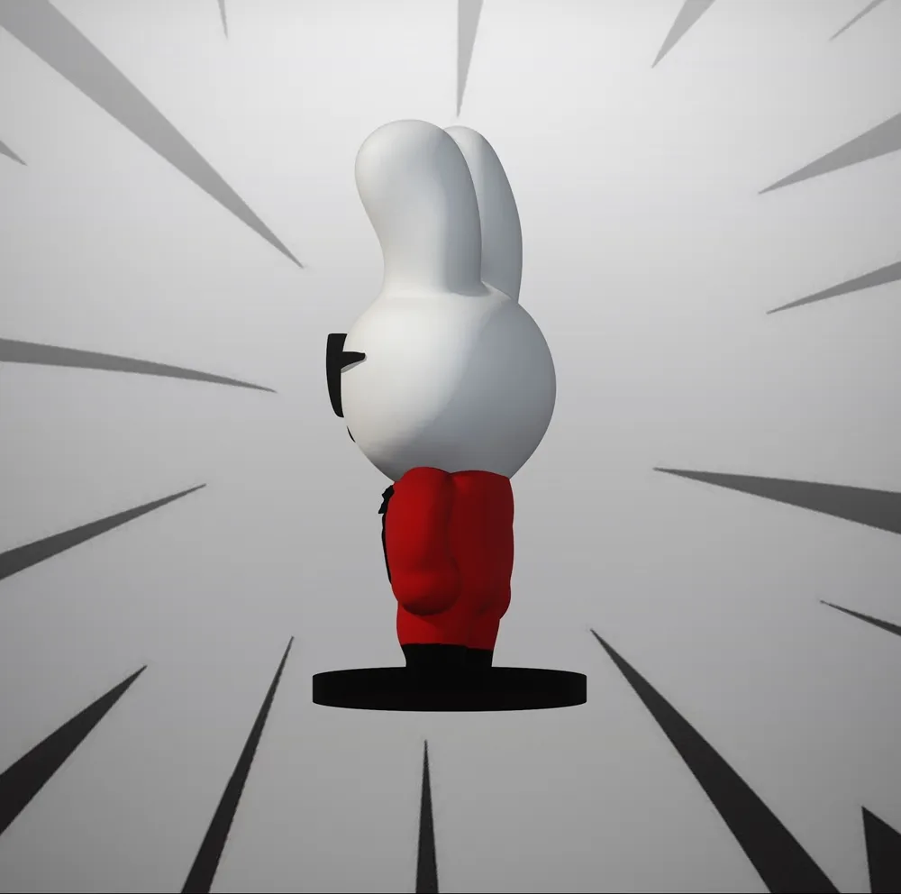 Cool Rabbit Miniature - Bomb Busters alt standee - Free 3D Print Model ...