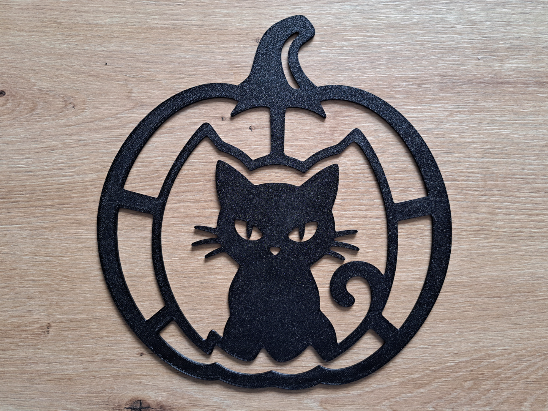 Halloween Cat Pumpkin Wall Decoration 3D model