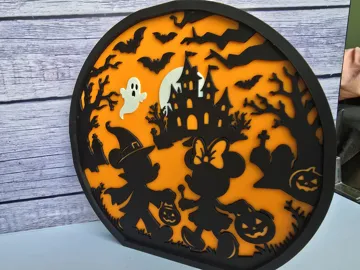 Letrero o emblema decorativo: Mickey Trick or Treating Halloween Sign — vista de referencia 5