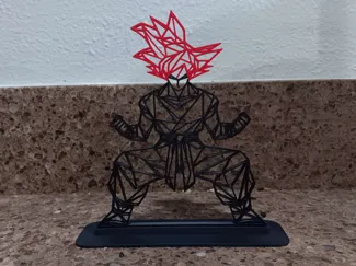 Goku with colored hair