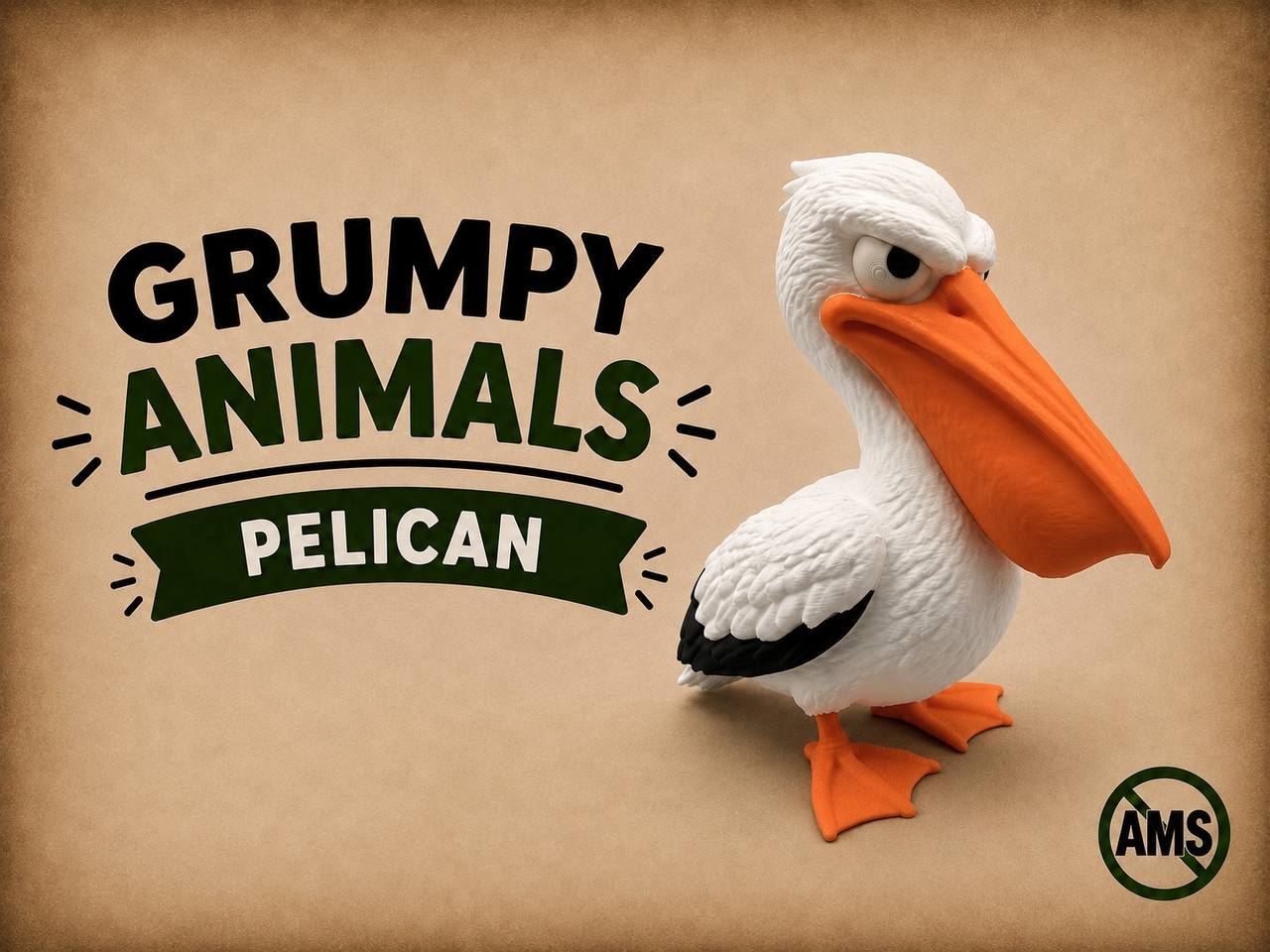 Grumpy Pelican 3D model