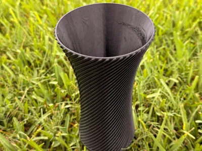 Twisted Cemetery Memorial Vase with Ground Stake