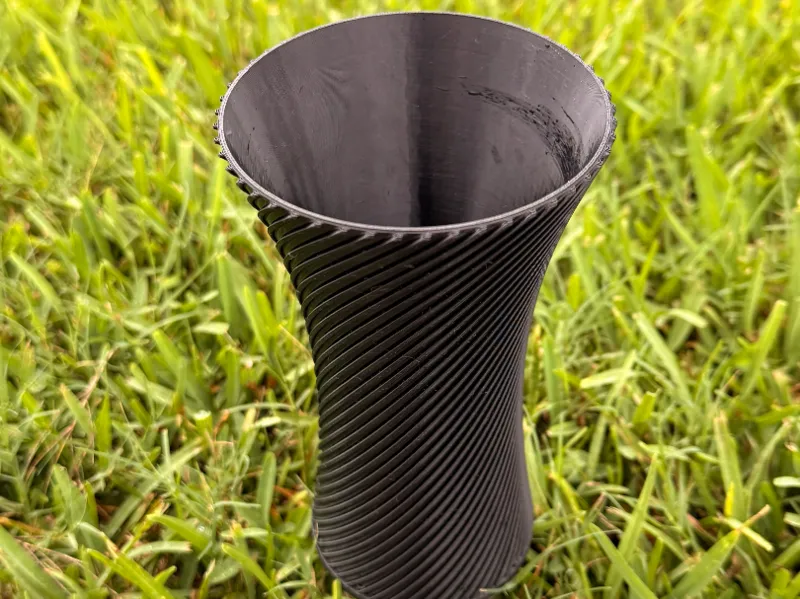 Twisted Cemetery Memorial Vase with Ground Stake