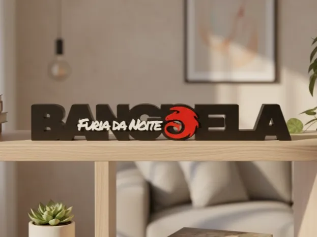 Placa decorativa Banguela Furia da Noite