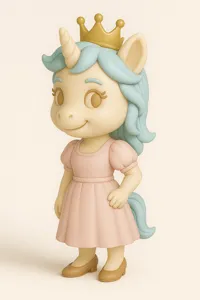 Figurine licorne couronnée — princesse fantastique — photo 5