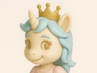 Figurine licorne couronnée — princesse fantastique — photo 1