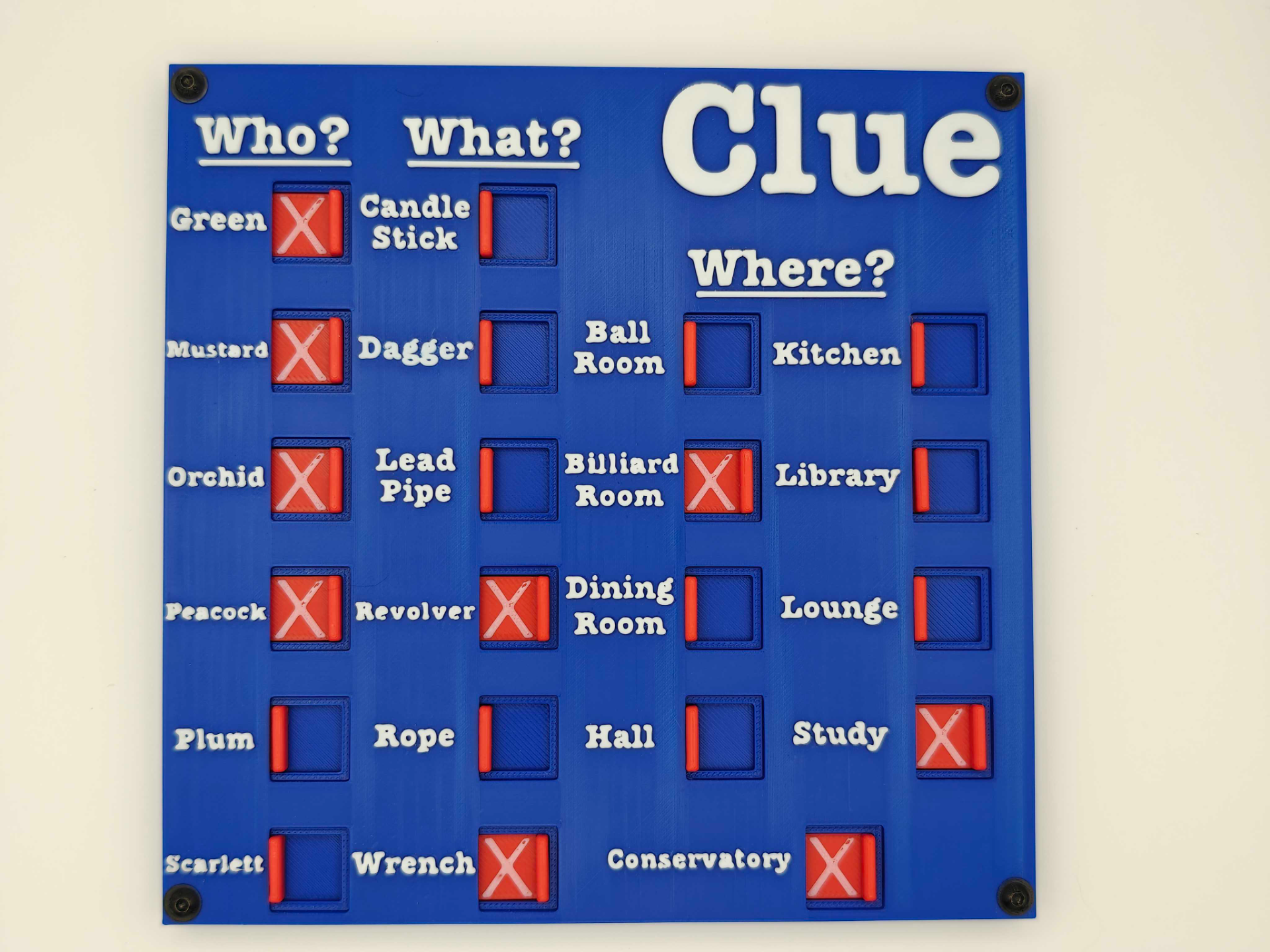 Clue Player Board - Say Goodbye to Pen & Paper! 