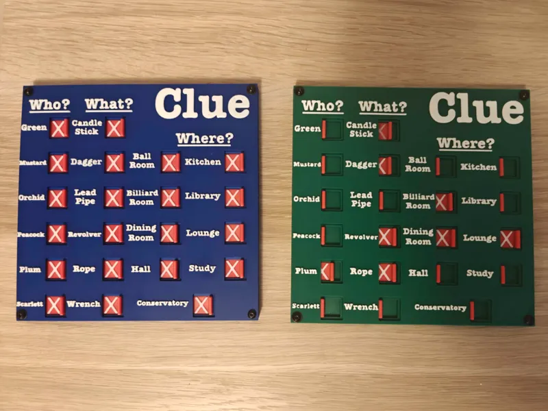 Clue Player Board - Say Goodbye to Pen & Paper! 