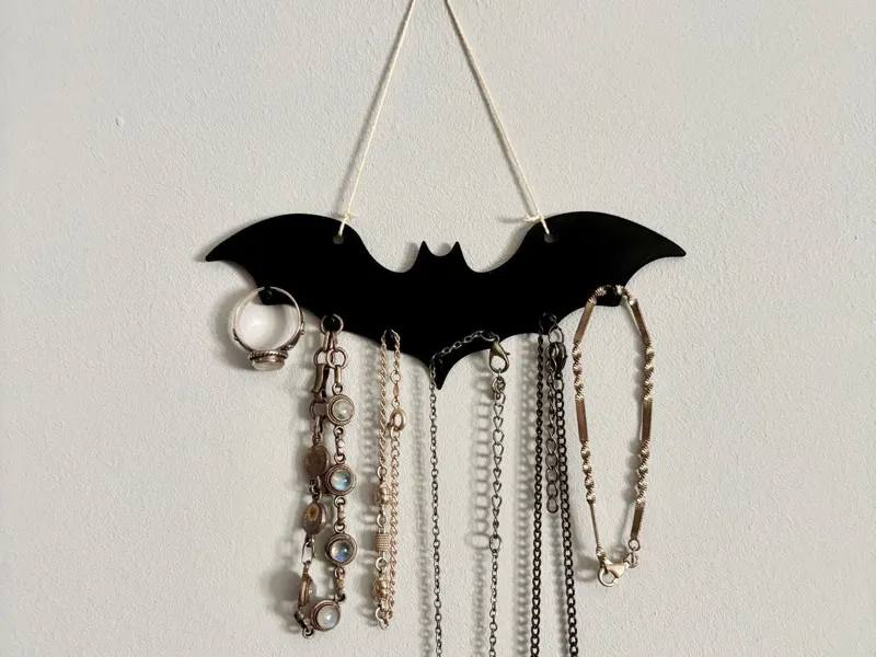 Bat Wall Jewelry or Key Holder | Halloween Decor